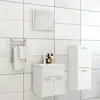 vidaXL Vidaxl Ensemble De Meubles De Salle De Bain Blanc Aggloméré