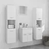 Ensemble de meubles de salle de bain Blanc Aggloméré vidaXL