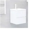 Vidaxl - Armoire d'évier avec lavabo intégré Blanc Aggloméré Blanc