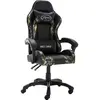 vidaXL Fauteuil de jeux vidéo Noir et camouflage Similicuir