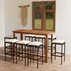 vidaXL Ensemble de bar de jardin avec coussins 9 pcs Marron