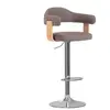 vidaXL Tabourets de bar lot de 2 taupe bois courbé et tissu