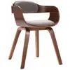 vidaXL Vidaxl Chaise De Salle À Manger Taupe Bois Courbé Et Similicuir
