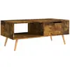 vidaXL Table basse Chêne fumé 100x49,5x43 cm Aggloméré
