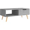 vidaXL Table basse Gris béton 100x49,5x43 cm Aggloméré