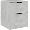 vidaXL Table de chevet gris béton 40x40x50 cm bois d’ingénierie