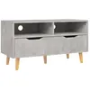 vidaXL Meuble TV gris béton 90x40x48,5 cm bois d'ingénierie