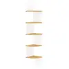 vidaXL Étagère d'angle murale blanc et chêne sonoma 19x19x123 cm
