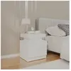 vidaXL Table de chevet Blanc 45x35x52 cm Aggloméré