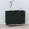 vidaXL Buffet noir 90x30x72 cm bois d'ingénierie