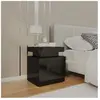 vidaXL Table de chevet Noir brillant 45x35x52 cm Aggloméré