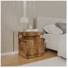 vidaXL Table de chevet chêne fumé 45x35x52 cm Aggloméré