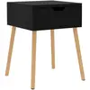 vidaXL Table de chevet Noir brillant 40x40x56 cm Aggloméré
