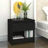 vidaXL Table de chevet Noir 40x30x39 cm Aggloméré