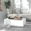 vidaXL Table basse Blanc 85x55x31 cm Aggloméré