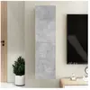 Meuble tv Gris béton 30,5x30x110 cm Bois d'ingénierie Vidaxl Gris béton