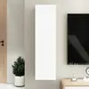 vidaXL Meuble TV Blanc 30,5x30x110 cm Bois d’ingénierie 803362