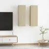 vidaXL Meubles TV 2 pcs Chêne sonoma 30,5x30x90 cm Bois d’ingénierie