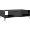 vidaXL Table basse Noir brillant 103,5x60x35 cm Aggloméré