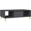 vidaXL Vidaxl Table Basse Gris 103,5x60x35 Cm Bois D'ingénierie