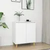 vidaXL Buffet avec pieds en bois massif blanc bois d'ingénierie 806067