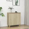 vidaXL Buffet avec pieds en bois Chêne sonoma 60x35x70 cm Aggloméré