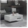 Table basse Blanc 90x60x35 cm Aggloméré