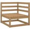 vidaXL Salon de jardin 2 pcs avec coussins Marron miel Bois de pin