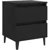 vidaXL Table de chevet Noir 40x35x50 cm Aggloméré