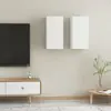 vidaXL Vidaxl Meubles Tv 2 Pcs Blanc 30,5x30x60 Cm Bois D¿Ingénierie