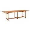 vidaXL Table à dîner de jardin 280x90x75 cm Bois d'acacia massif