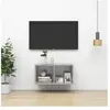 vidaXL Meuble TV mural Gris béton 37x37x72 cm Aggloméré