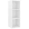 vidaXL Meuble TV mural Blanc 37x37x107 cm Bois d’ingénierie