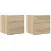 vidaXL Meubles TV muraux 2 pcs Chêne sonoma 30,5x30x30 cm