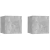 vidaXL Meubles TV muraux 2 pcs Gris béton 30,5x30x30 cm