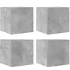 vidaXL Meubles TV muraux 4 pcs Gris béton 30,5x30x30 cm