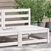 vidaXL Canapé central de jardin blanc bois de pin massif