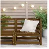 vidaXL Canapé d'angle de jardin marron miel bois de pin solide
