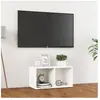 vidaXL Meuble TV Blanc 72x35x36,5 cm Aggloméré
