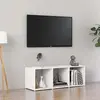 vidaXL Meuble TV Blanc 107x35x37 cm Bois d’ingénierie