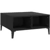 vidaXL Table basse Noir 60x60x30 cm Aggloméré
