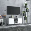 vidaXL Meuble TV avec pieds en métal Blanc 103,5x35x50 cm