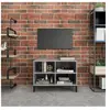 vidaXL Meuble TV avec pieds en métal Gris béton 69,5x30x50 cm