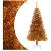 vidaXL Sapin de Noël artificiel avec support Doré 120 cm PET
