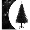 vidaXL Sapin de Noël artificiel avec support noir 120 cm PVC