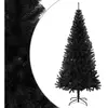 vidaXL Sapin de Noël artificiel avec support noir 240 cm PVC