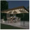 vidaXL Vidaxl Tonnelle Avec Guirlande Lumineuse À Led 3x4 M Taupe