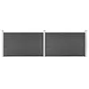 vidaXL Ensemble de panneau de clôture WPC 353x105 cm Noir