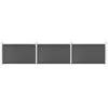 vidaXL Ensemble de panneau de clôture WPC 526x105 cm Noir