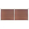 vidaXL Ensemble de panneau de clôture WPC 353x146 cm Marron